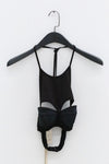OUDE WAAG denim hollow hanging neck corset OW-23SS-AS05 black